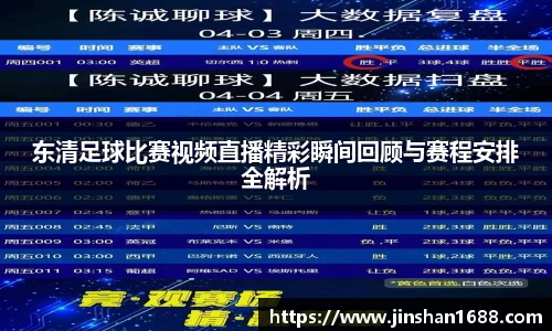 东清足球比赛视频直播精彩瞬间回顾与赛程安排全解析